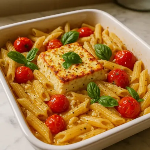 Pâtes Feta au Four 2.0 – Recette Crémeuse TikTok