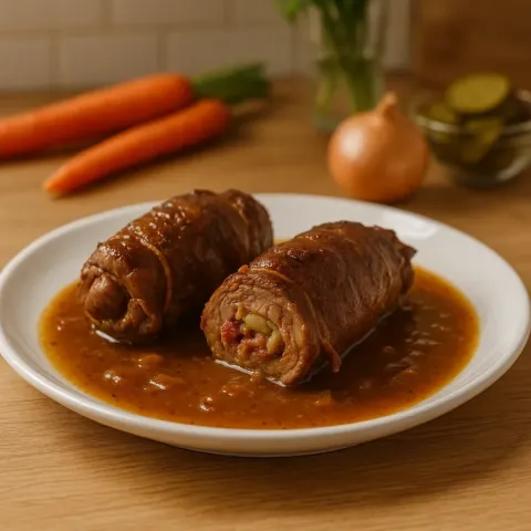 Tyske kjøttruller med bacon og løk – klassisk oppskrift