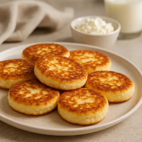 Crêpes au Fromage Blanc (Syrniki) – Recette moelleuse et protéinée