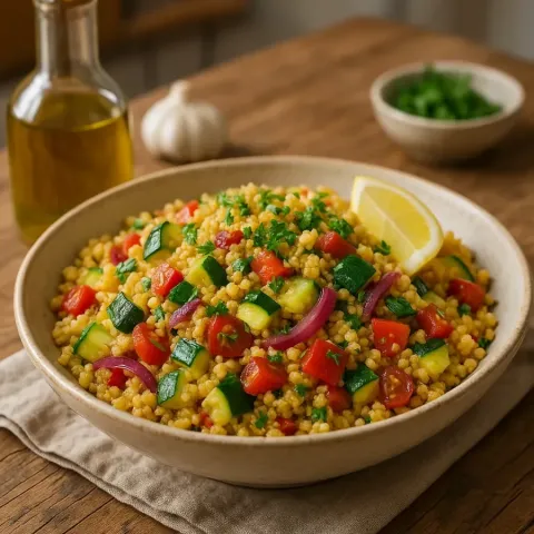 Couscous recept: pražen semolinasti kuskus z zelenjavo