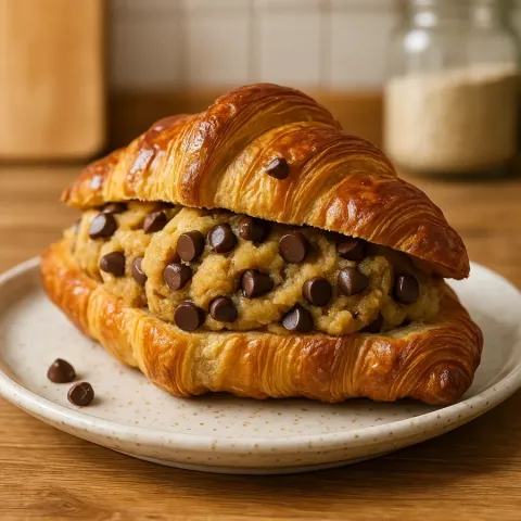 Le Crookie : Croissant fourré au cookie pâte à moelleux viral
