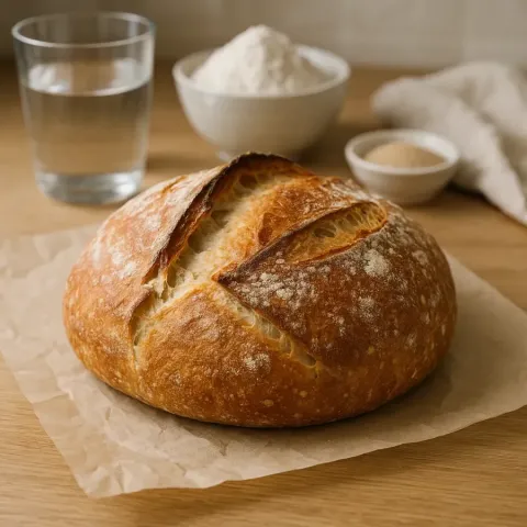 Pain maison sans pétrissage – recette croustillante artisanale