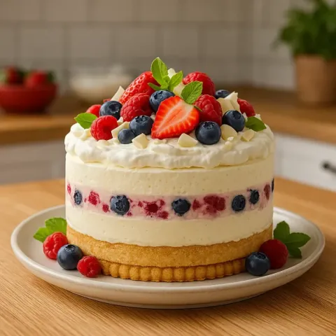 Tort lodowy – prosty przepis Ice Cake z owocami