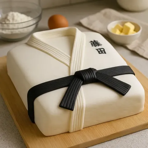 Judo torta (judogi torta): recept za torto v obliki judo uniforme