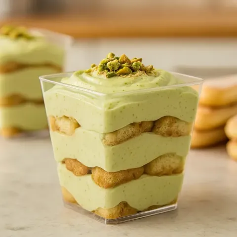 Tiramisu pistache en verre – dessert crémeux à la pistache