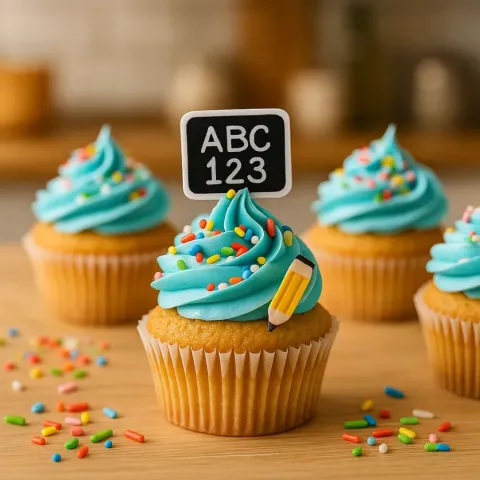 Enkle back to school cupcakes for familiefeiring – oppskrift