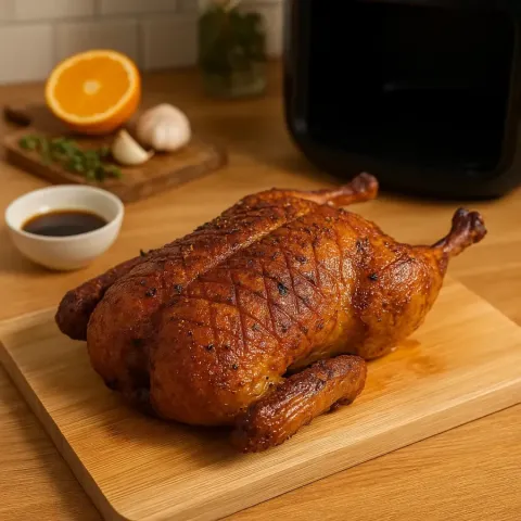 Hrustljava raca iz cvrtnika na vroč zrak (Air Fryer) – hitra in sočna