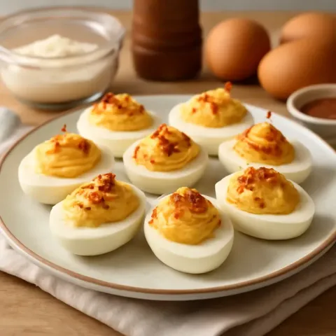 Klassische gefüllte Eier mit Paprika – Einfaches Rezept für Partys