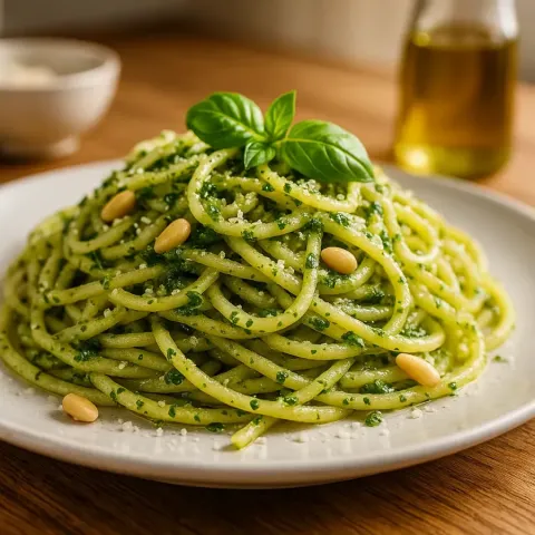 Genovski pesto na testeninah – okusen domači recept za pesto Genoveze