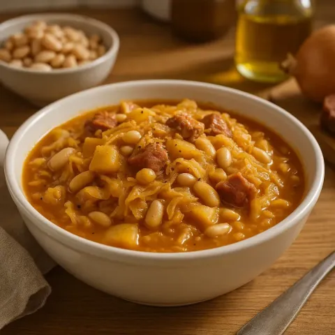 Ricetta Jota slovena tradizionale – zuppa di crauti e fagioli