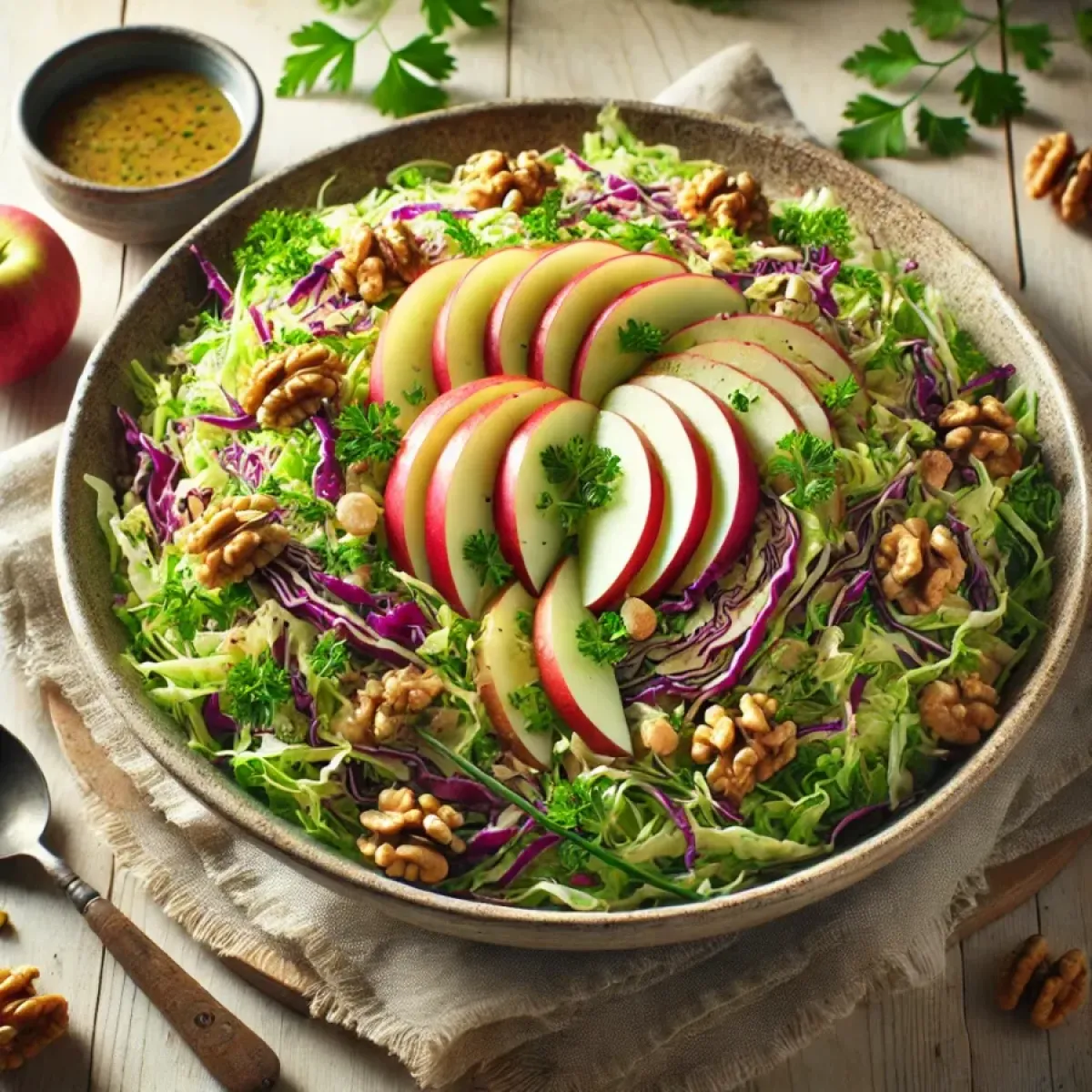 Krautsalat mit Walnüssen und Äpfeln – Knackig-frische Beilage mit saisonalen Aromen
