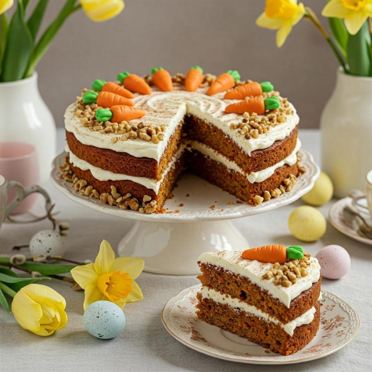 Sočna korenčkova torta s kremnim sirom – popolna za velikonočni zajtrk