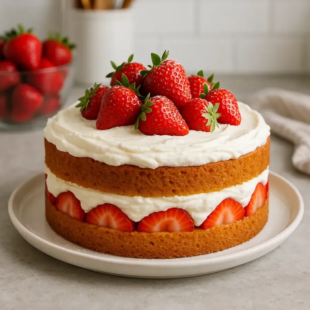 Erdbeer‑Mascarpone‑Creme‑Torte Rezept – lecker & einfach zu backen